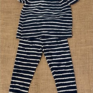 Victoria Beckham Navy and White Striped Kids Set